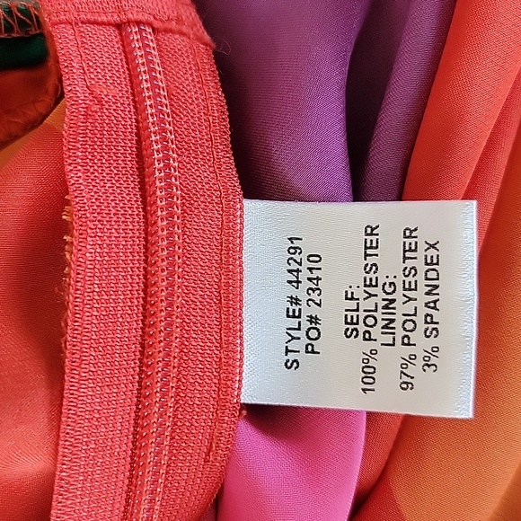 Skies Are Blue Anahi Rainbow Stripe Surplice Blouse Size S Colorful Peplum Top - Picture 5 of 9